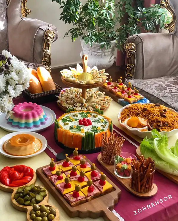 چیدمان میز شام شیک