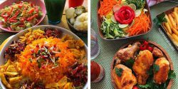 میز شام با چیدمان اصولی و ایده های تزیین غذا + میز شام ایرانی