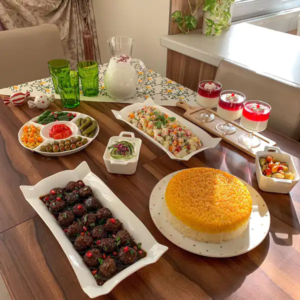 میز شام لاکچری