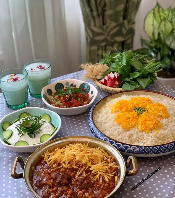 میز شام ساده