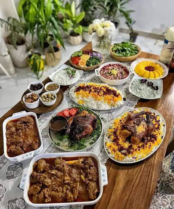 مدل چیدمان میز شام