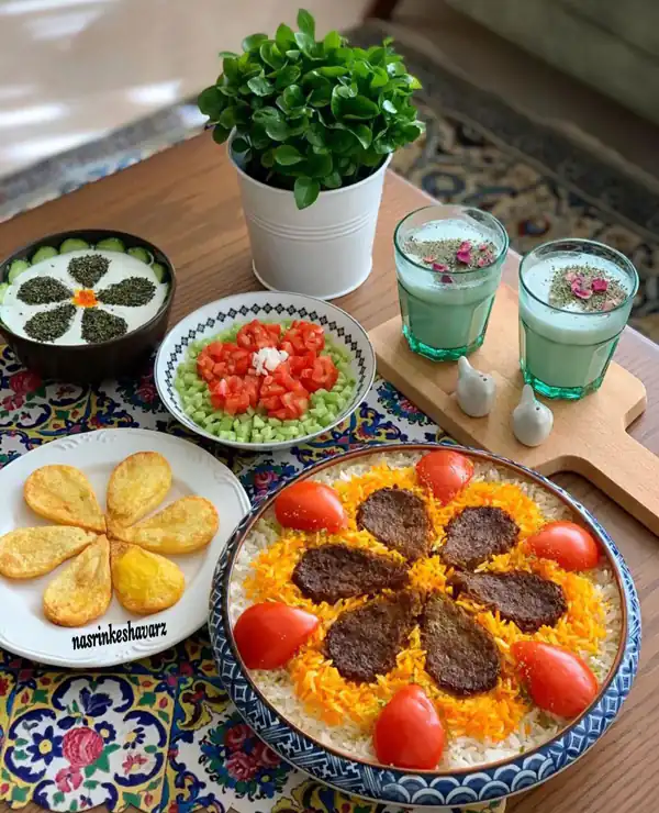 مدل چیدمان میز شام