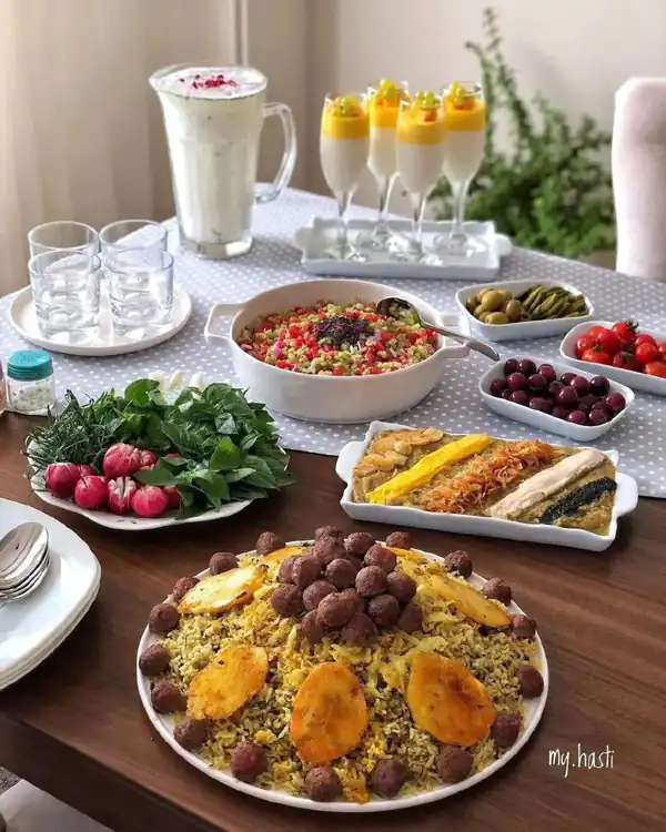 مدل چیدمان میز شام