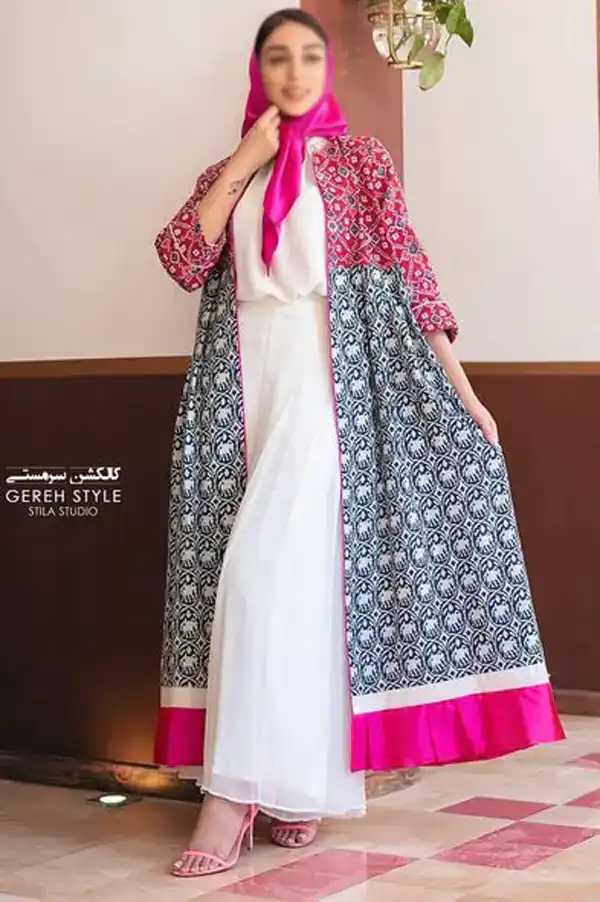 مدل مانتو پیراهنی جلو باز