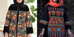 مدل مانتو سوزن دوزی زنانه مجلسی + مانتو سوزن دوزی مشکی