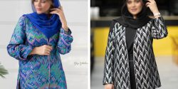 مدل مانتو ژاکارد جدید 1403 با پارچه های طرح دار و ساده