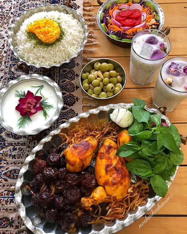 سفره آرایی میز شام