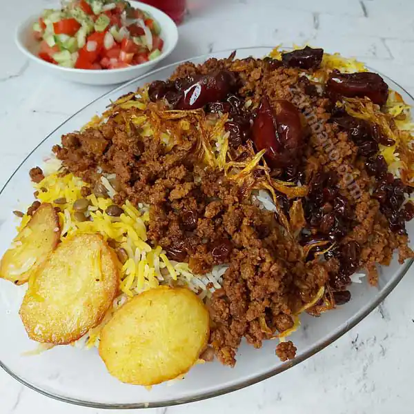 تزیین عدس پلو ساده