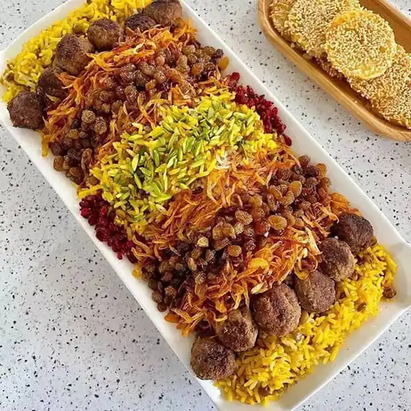 تزیین عدس پلو ساده
