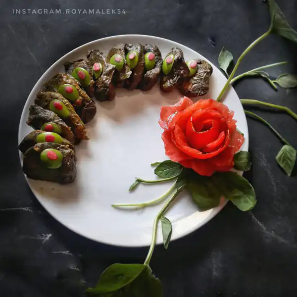 تزیین دلمه برای مهمانی