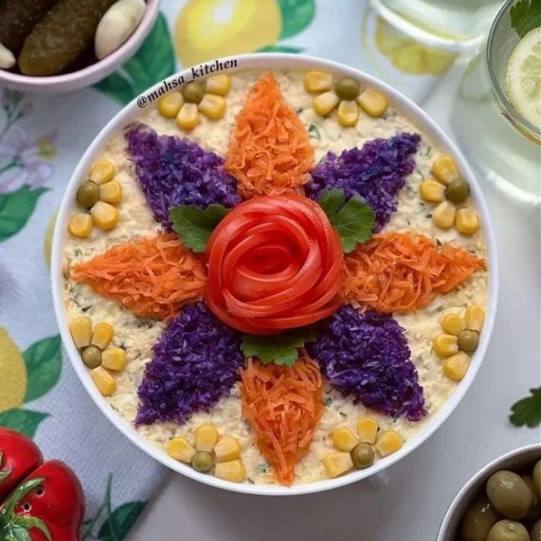 تزیین غذا الویه