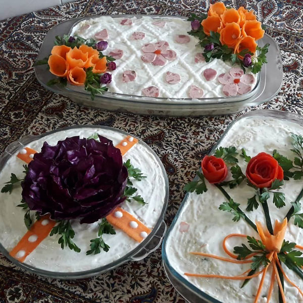 تزیین غذا الویه