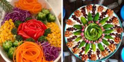 تزیین غذا و سالاد و ماست برای مهمانی + تزیین غذا و سفره آرایی