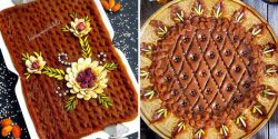 تزیین حلوا برای نذری و مراسم ختم + تزیین حلوا مجلسی