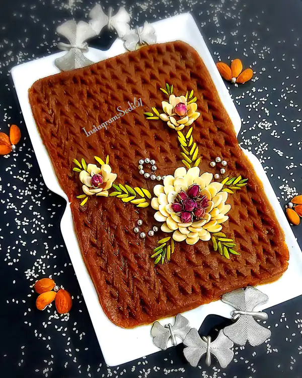 تزیین حلوا برای نذری