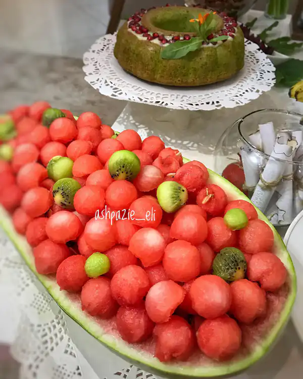 تزیین هندوانه در ظرف