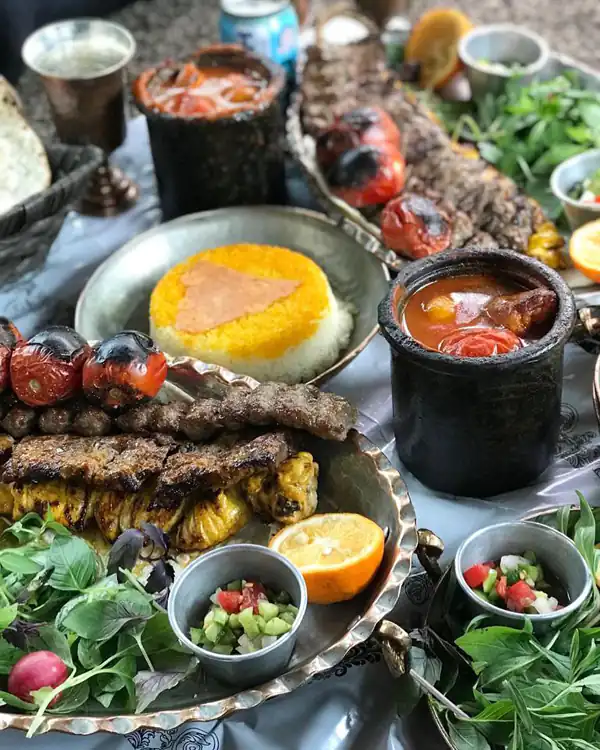 تزیین کباب برای مهمانی
