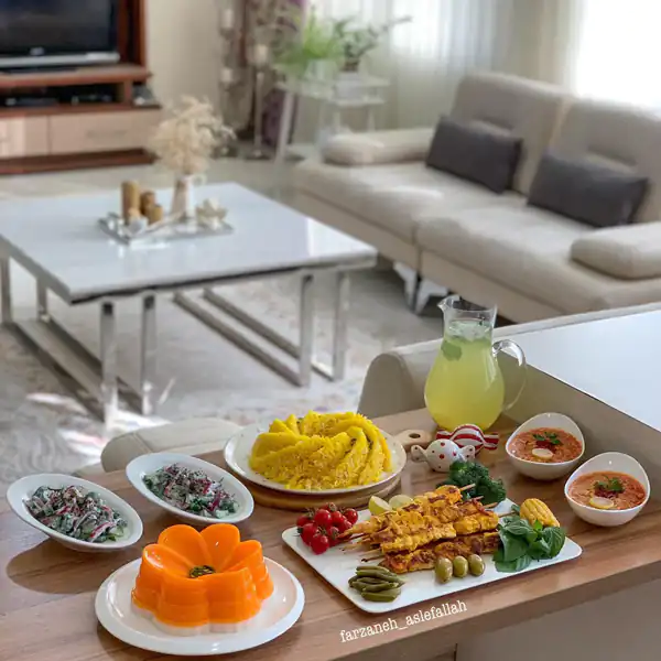 تزیین کباب برای مهمانی