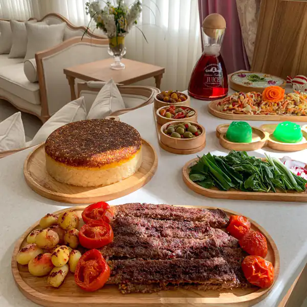 تزیین کباب برای مهمانی