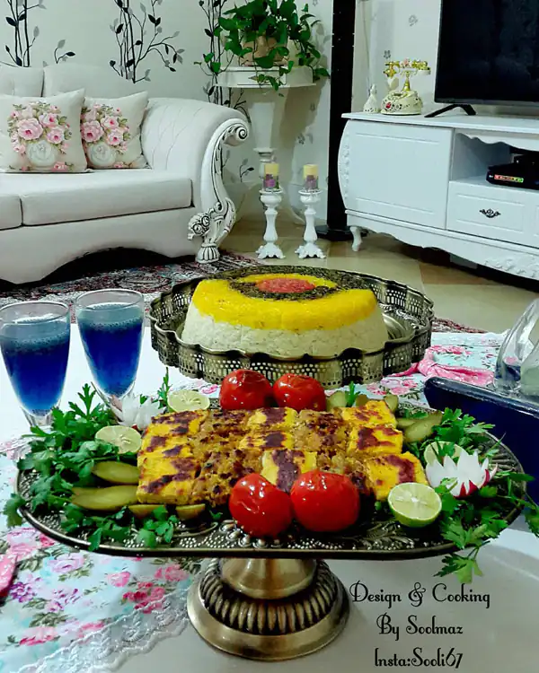 تزیین کباب خانگی