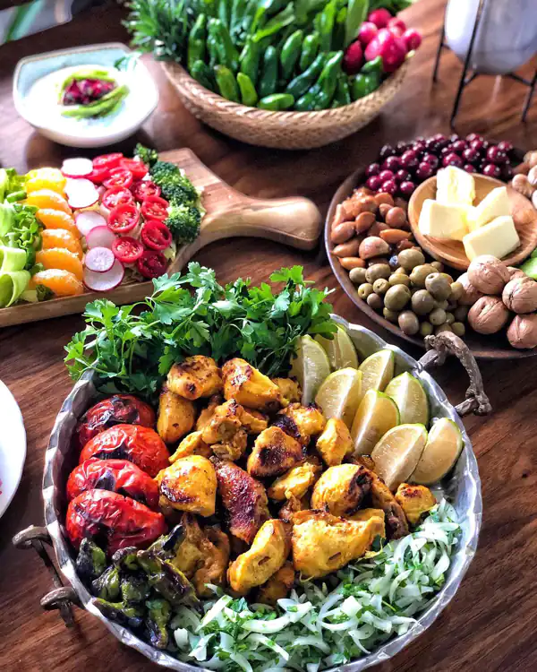 تزیین کباب خانگی