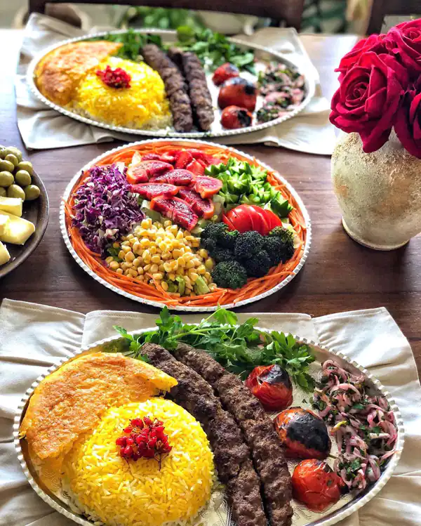 تزیین کباب خانگی