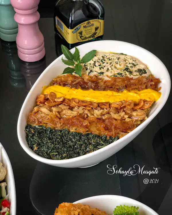 تزیین کشک بادمجان ساده