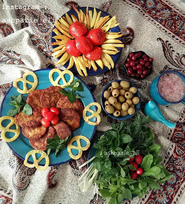 تزیین کتلت مجلسی