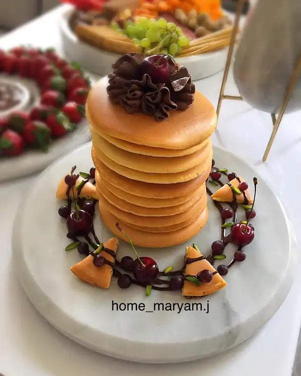 تزیین پنکیک صبحانه