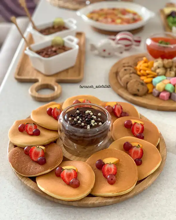 تزیین پنکیک صبحانه