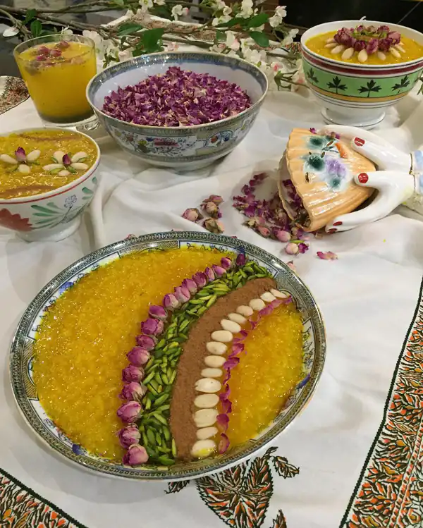 تزیین شله زرد ساده