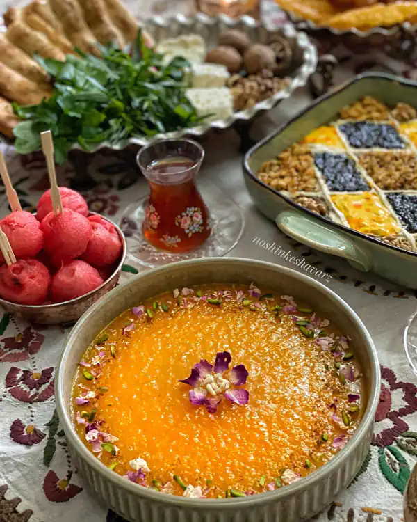 تزیین شله زرد ساده