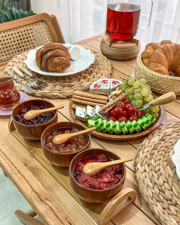 تزیین صبحانه پنیر