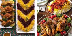تزیین زرشک پلو برای مهمانی و مجالس + تزیین زرشک پلو با مرغ