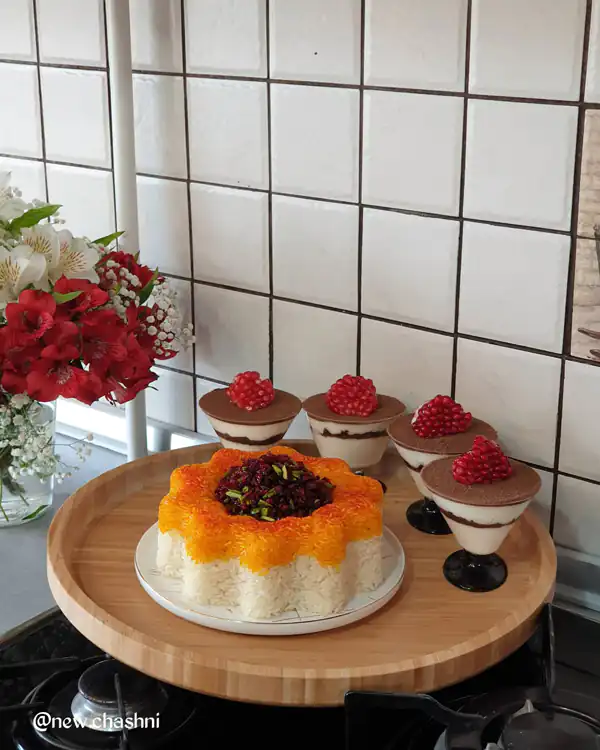 تزیین زرشک پلو برای مهمانی