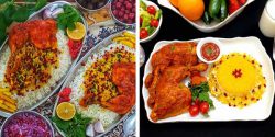 تزیین زرشک پلو ساده و شیک + تزیین زرشک پلو با مرغ تک نفره