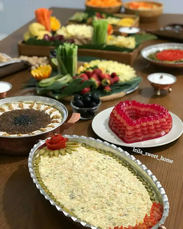 انواع تزیین سالاد الویه