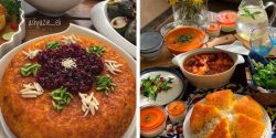 عکس سفره آرایی میز شام + عکس سفره غذای شیک و ساده