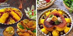 ایده چیدمان میز شام لاکچری برای مهمان + میز شام ایرانی
