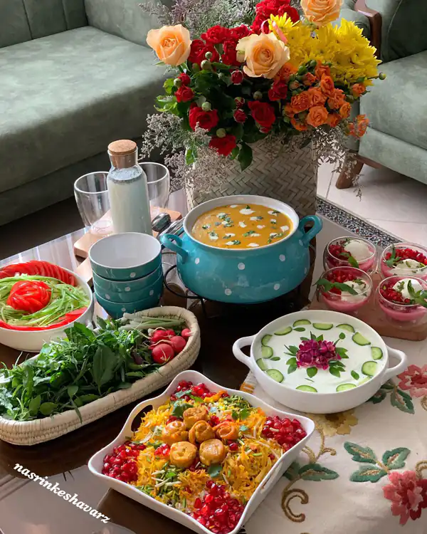 ایده چیدمان میز شام
