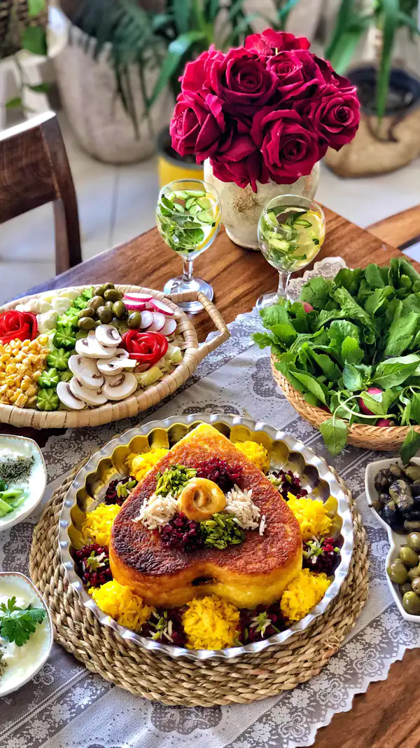 ایده چیدمان میز شام