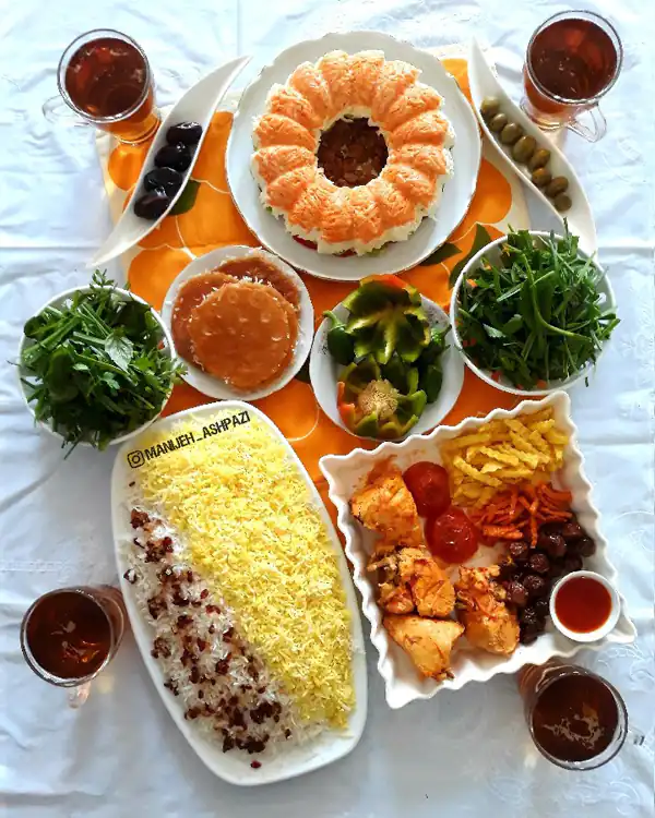 ایده تزیین میز غذا