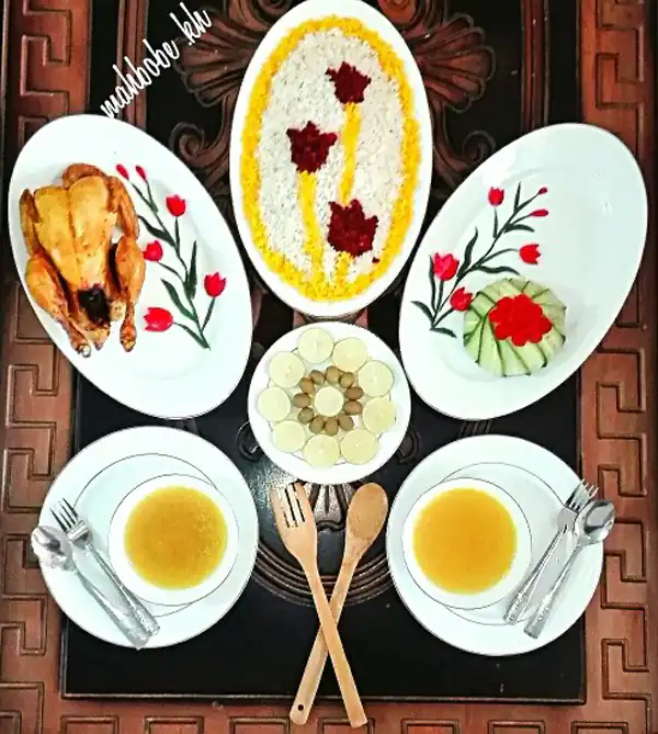 ایده تزیین میز غذا