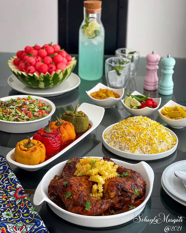 ایده تزیین میز غذا