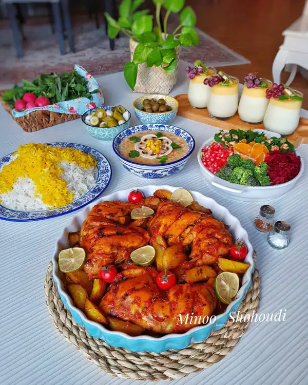 ایده تزیین میز غذا