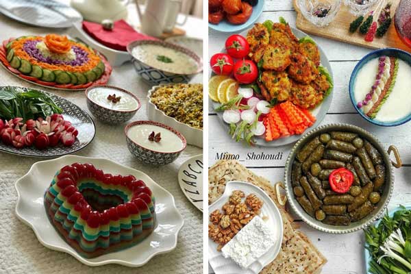 عکس میز شام لاکچری خارجی  میز شام ساده و شیک چیدمان میز شام سلف سرویس چیدمان میز شام مهمانی تزیین میز شام عروس داماد در تالار میز شام عروسی