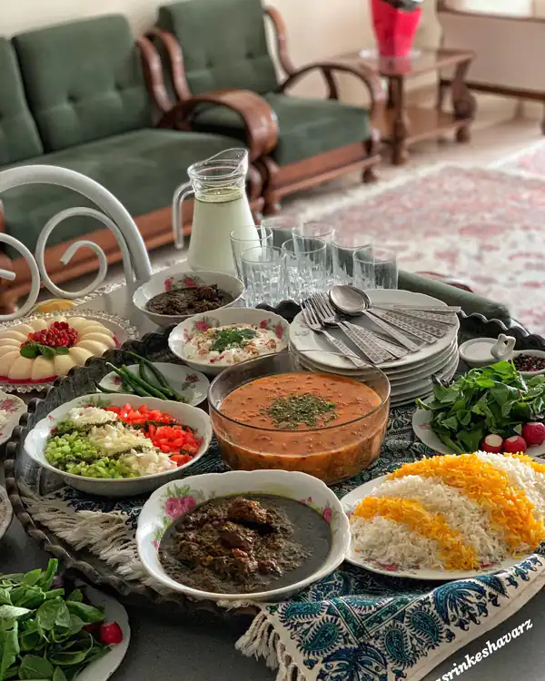 میز شام چیدمان