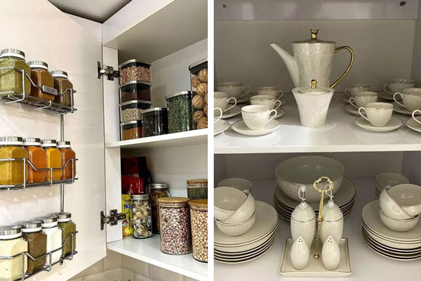 چیدمان کابینت آشپزخانه ایرانی بهترین چیدمان وسایل داخل کابینت اصول چیدمان کابینت آشپزخانه چیدمان کابینت حبوبات چیدمان کابینت زیر گاز چیدمان کابینت آشپزخانه نی نی سایت چیدمان قابلمه در کابینت چیدمان لیوان در کابینت