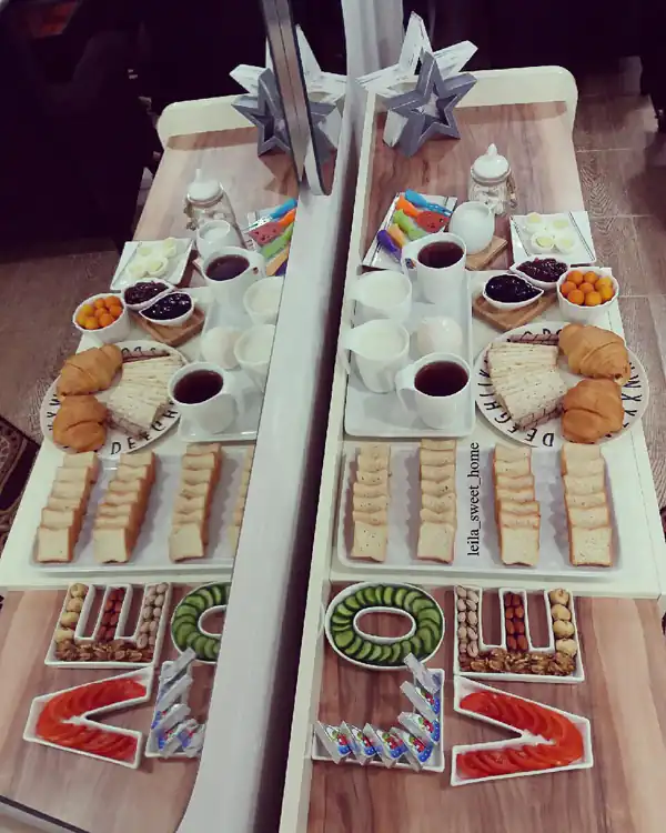 صبحانه تزیین شده