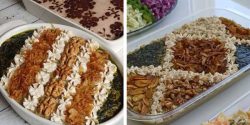 تزیین کشک بادمجان با قیف و ماسوره برای ایده گرفتن